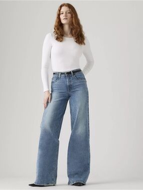 $100 Levi’s 728 High-Rise Wide Leg Jeans - Sweet Success 27